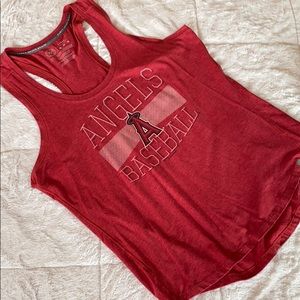 Red Angels baseball racerback tank top